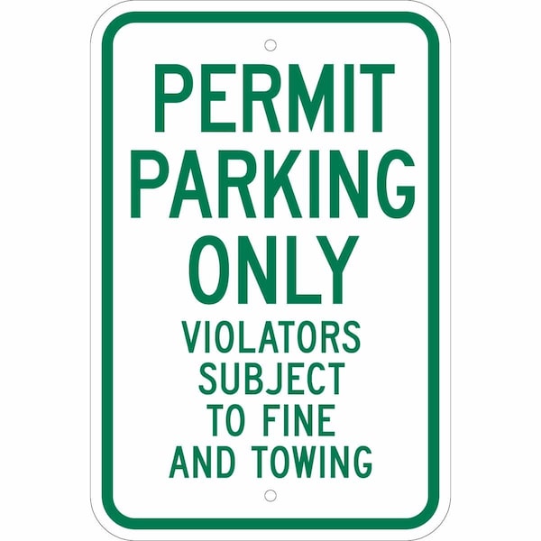 Brady Parking Sign, 18"H, 12"W, Aluminum, 113310 113310 - main